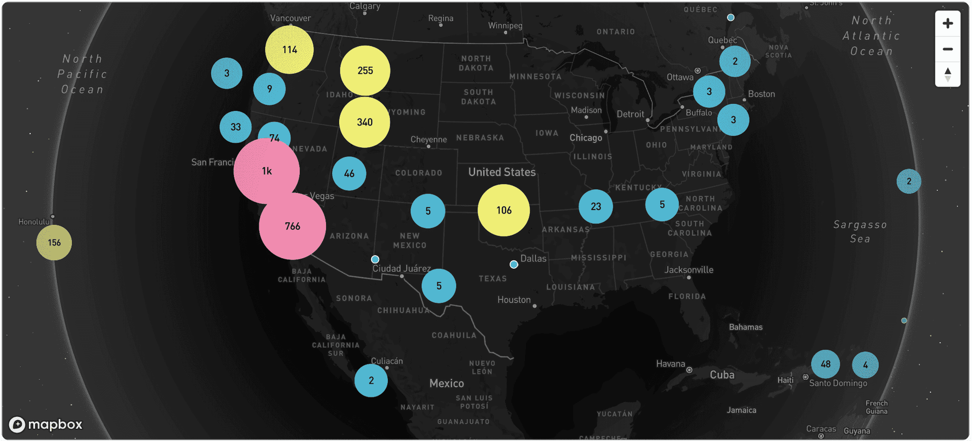 Interactive Solar Map showing installations across America